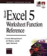 Microsoft Excel 5 Worksheet Function Reference