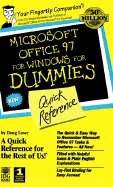 Microsoft Office 97 for Windows for Dummies: Quick Reference