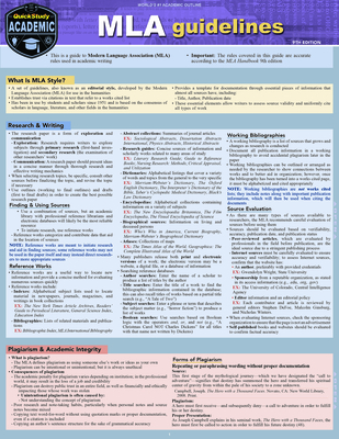 MLA Guidelines: A Quickstudy Laminated Style Reference Guide - McNamee, Kaitlyn, Ma