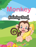 Monkey Coloring Book: funny coloring pages, monkeys jungle animal book