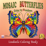 Mosaic Butterflies Color by Numbers: Mosaic Butterflies color by number, Coloring with numeric worksheets, Color by number for Adults and Children with colored pencils.Advanced color By Number.