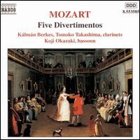 Mozart: Five Divertimentos, K.439b - Kalman Berkes (clarinet); Koji Okazaki (bassoon); Tomoko Takashima (clarinet)