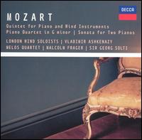 Mozart: Quintet for Piano and Wind Instruments; Piano Quartet in G minor; Sonata for Two Pianos - Georg Solti (piano); Hermann Voss (viola); Malcolm Frager (piano); Peter Buck (cello); Vladimir Ashkenazy (piano);...