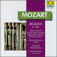Mozart: Requiem - Eduard Wollitz (vocals); Hans Ulrich Mielsch (vocals); Margarete Bence (vocals); Stuttgart Philharmonic Orchestra; Ursula Buckel (vocals); Boblingen Bach Choir (choir, chorus); Roland Bader (conductor)