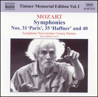 Mozart: Symphonies Nos. 31 "Paris", 35 "Haffner" & 40 - Symphony Nova Scotia; Georg Tintner (conductor)
