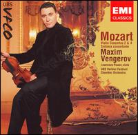 Mozart: Violin Concertos Nos. 2 & 4; Sinfonia concertante - Lawrence Power (viola); Maxim Vengerov (candenza); Maxim Vengerov (violin); Verbier Festival Chamber Orchestra;...