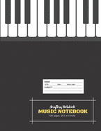 Music Notebook - AmyTmy Notebook -120 pages - 8.5 x 11 inch - Matte Cover