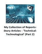 My Collection of Reports-Story Articles: 'Technical-Technological' (Part 2)