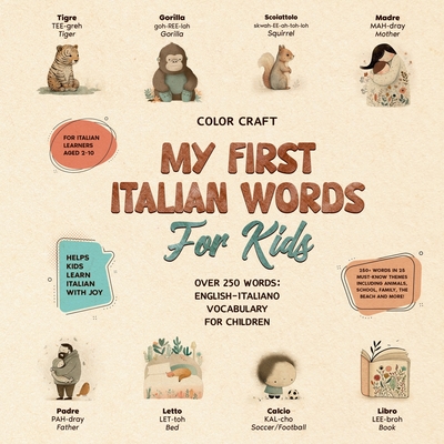 My First Italian Words Book For Kids: English-Italiano for Young Learners Aged 2-10, With 250+ illustrations - Craft, Color