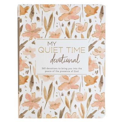 My Quiet Time Devotional - 365 Devotions for Women to Bring You Into the Peace of the Presence of God Peach Floral Softcover Flexcover Gift Book W/Ribbon Marker - Larsen, Carolyn