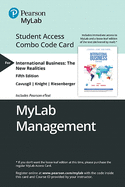 Mylab Management with Pearson Etext -- Combo Access Card -- For International Business: The New Realities