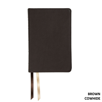 NASB Handy Size, Paste-Down Brown Cowhide - Steadfast Bibles