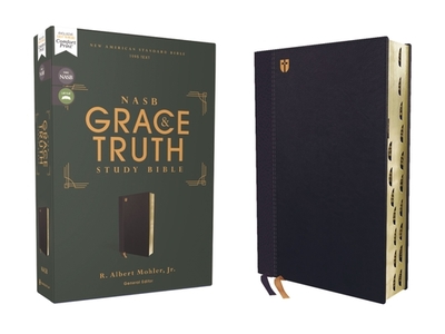 Nasb, the Grace and Truth Study Bible (Trustworthy and Practical Insights), Leathersoft, Navy, Red Letter, 1995 Text, Thumb Indexed, Comfort Print - Mohler Jr, R Albert (Editor), and Zondervan