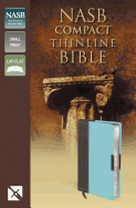 NASB, Thinline Bible, Compact, Leathersoft, Brown/Turquoise, Red Letter Edition