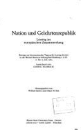 Nation and Gelehrtenrepublik: Supplement to the Lessing Yearbook