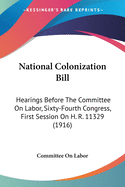 National Colonization Bill: Hearings Before The Committee On Labor, Sixty-Fourth Congress, First Session On H. R. 11329 (1916)