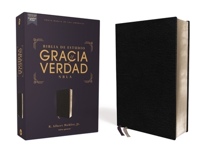 Nbla, Biblia de Estudio Gracia Y Verdad, Piel Fabricada, Negro, Interior a DOS Colores, Comfort Print - Mohler Jr, R Albert (Editor), and Vida