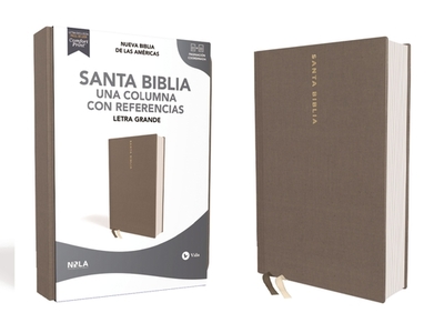 Nbla, Santa Biblia, Una Columna Con Referencias, Letra Grande, Tapa Dura/Tela, Gris, Palabras de Jess En Rojo, Comfort Print - Vida, and Nbla-Nueva Biblia de Las Am?ricas