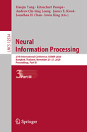 Neural Information Processing: 27th International Conference, Iconip 2020, Bangkok, Thailand, November 23-27, 2020, Proceedings, Part III