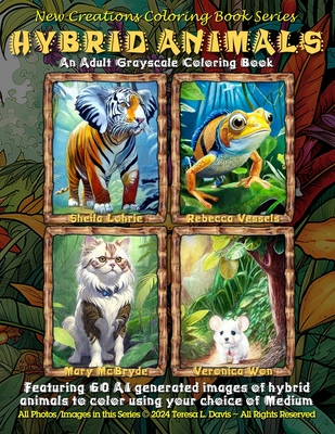 New Creations Coloring Book Series: Hybrid Animals: an adult coloring book (coloring book for grownups) featuring fun A.I. created hybrid animals to color using your favorite choice of medium. - Davis, Brad (Editor), and Davis, Teresa