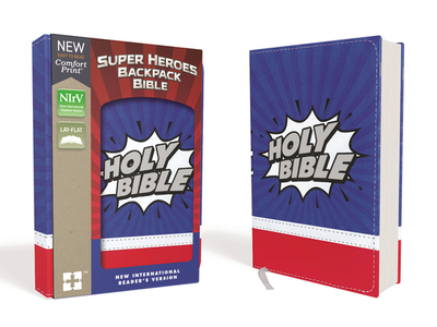 Nirv, Super Heroes Backpack Bible, Leathersoft, Blue/Red - Zondervan