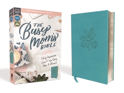Niv, Busy Mom's Bible, Leathersoft, Teal, Red Letter Edition, Comfort Print: Daily Inspiration Even If You Only Have One Minute - Zondervan