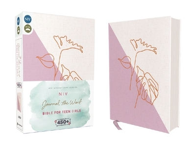 Niv, Journal the Word Bible for Teen Girls, Cloth Over Board, Lavender/White, Red Letter: Includes Over 450 Journaling Prompts! - Zondervan
