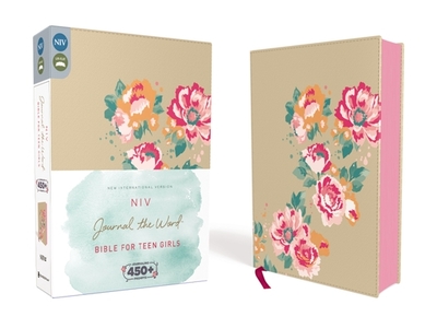 NIV, Journal the Word Bible for Teen Girls, Imitation Leather, Gold/Floral: Includes Hundreds of Journaling Prompts! - Zondervan