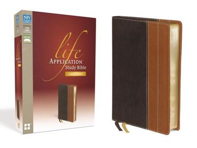 NIV, Life Application Study Bible, Second Edition, Large Print, Leathersoft, Brown/Tan - Zondervan