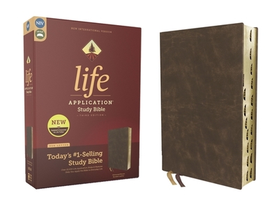 Niv, Life Application Study Bible, Third Edition, Bonded Leather, Brown, Red Letter, Thumb Indexed - Zondervan