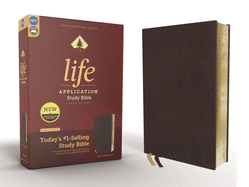 NIV, Life Application Study Bible, Third Edition, Bonded Leather, Burgundy, Red Letter