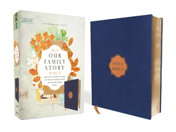 NIV, Our Family Story Bible, Leathersoft over Board, Navy, Red Letter, Comfort Print: Capture Your Generation's Legacy with Memory-Creating Activities and Keepsake Storage Pocket