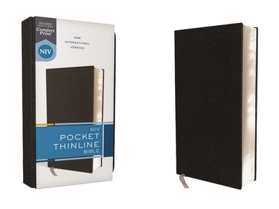 Niv, Pocket Thinline Bible, Bonded Leather, Black, Red Letter, Comfort Print - Zondervan