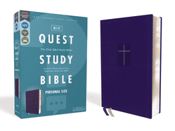 Niv, Quest Study Bible, Personal Size, Leathersoft, Blue, Comfort Print: The Only Q and A Study Bible