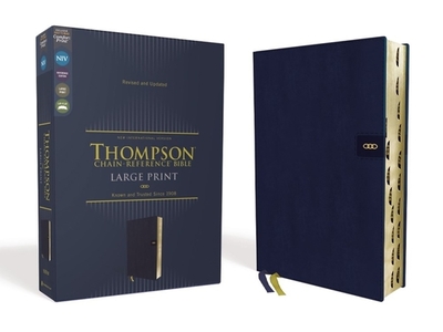 Niv, Thompson Chain-Reference Bible, Large Print, Leathersoft, Navy, Thumb Indexed, Red Letter, Comfort Print - Thompson, Frank Charles, Dr. (Editor), and Zondervan