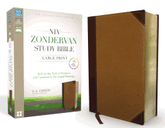 NIV Zondervan Study Bible, Large Print, Leathersoft, Brown/Tan: Built on the Truth of Scripture and Centered on the Gospel Message