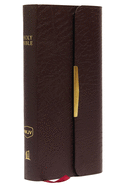 NKJV, Checkbook Bible, Compact, Bonded Leather, Burgundy, Wallet Style, Red Letter: Holy Bible, New King James Version