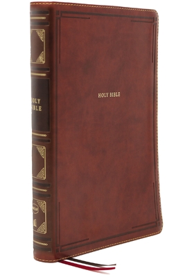 NKJV Holy Bible, Giant Print Center-Column Reference Bible, Brown Leathersoft, 72,000+ Cross References, Red Letter, Comfort Print: New King James Version - Nelson, Thomas