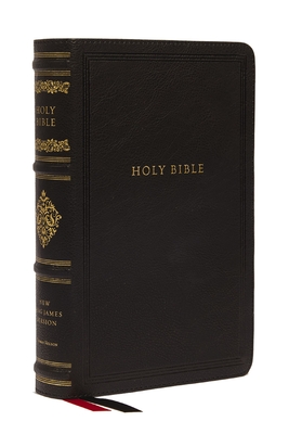 NKJV Large Print Reference Bible, Black Leathersoft, Red Letter, Comfort Print, Thumb Indexed (Sovereign Collection): Holy Bible, New King James Version - Thomas Nelson