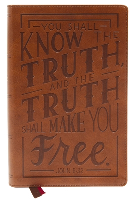 Nkjv, Personal Size Large Print End-Of-Verse Reference Bible, Verse Art Cover Collection, Leathersoft, Brown, Red Letter, Comfort Print: Holy Bible, New King James Version - Thomas Nelson