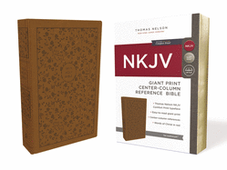 NKJV, Reference Bible, Center-Column Giant Print, Imitation Leather, Tan, Red Letter Edition, Comfort Print