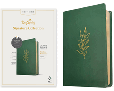 NLT Large Print Thinline Reference Bible, Filament Enabled Edition (Red Letter, Leatherlike, Evergreen): Dayspring Signature Collection