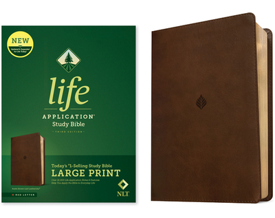 NLT Life Application Study Bible, Third Edition, Large Print (Leatherlike, Rustic Brown Leaf, Red Letter) - Tyndale (Creator)