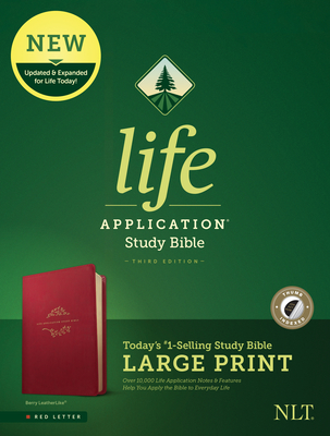 NLT Life Application Study Bible, Third Edition, Large Print (Red Letter, Leatherlike, Berry) - Tyndale (Creator)