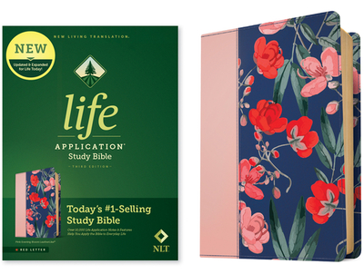 NLT Life Application Study Bible, Third Edition (Leatherlike, Pink Evening Bloom, Red Letter) - Tyndale (Creator)