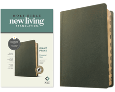 NLT Personal Size Giant Print Bible, Filament-Enabled Edition (Genuine Leather, Navy Blue, Red Letter)