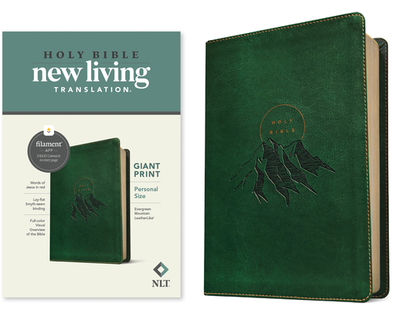 NLT Personal Size Giant Print Bible, Filament Enabled (Leatherlike, Evergreen Mountain, Red Letter) - Tyndale (Creator)