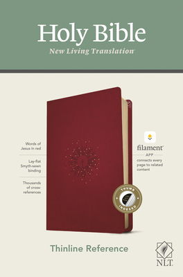 NLT Thinline Reference Bible, Filament Enabled Edition (Red Letter, Leatherlike, Berry, Indexed) - Tyndale (Creator)