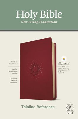 NLT Thinline Reference Bible, Filament Enabled Edition (Red Letter, Leatherlike, Berry) - Tyndale (Creator)