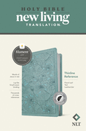 NLT Thinline Reference Bible, Filament Enabled (Leatherlike, Floral Leaf Teal, Red Letter)